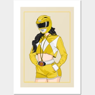 Yellow Ranger Casual Style Posters and Art